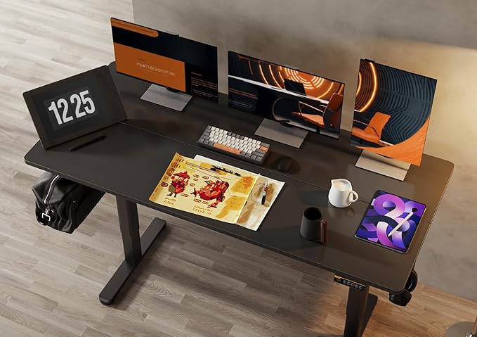 Claiks Electric Standing Desk, Adjustable Height Stand up Desk, 55x24 Inches - Image 6