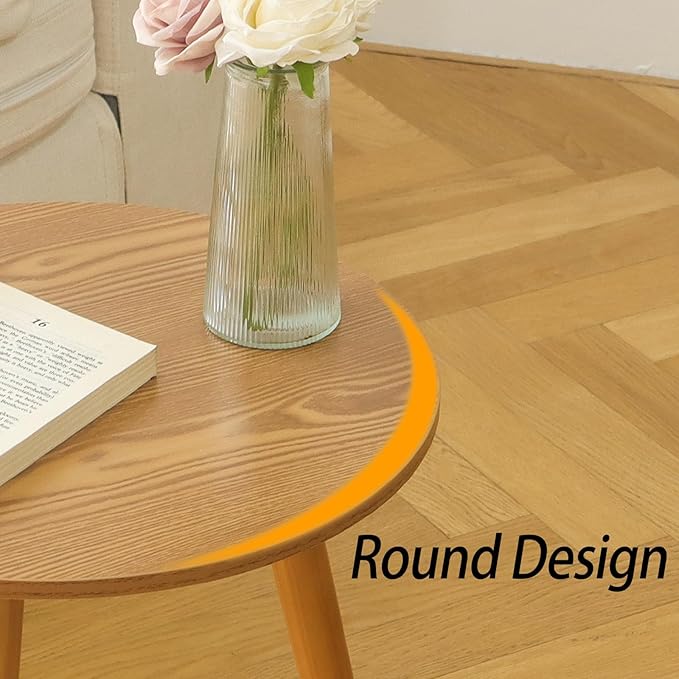 AWASEN Round Side Table, Small End Table - Image 7