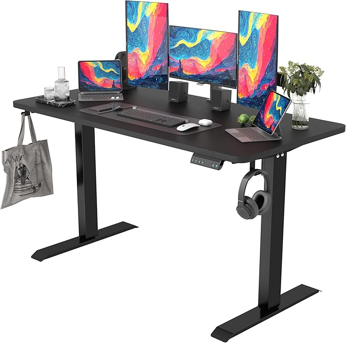 Monomi Electric Height Adjustable Standing Desk, 55x24 Inches, Ergonomic Home by MONOMI