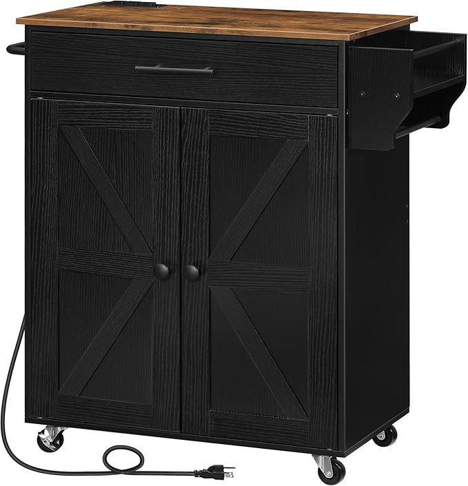 HOOBRO Kitchen Island with Power Outlet, Kitchen Island Storage Island with by HOOBRO