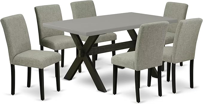 East West Furniture X696AB106-7 7 Piece Modern Dining Table Set Consist of a by EastWestFurniture
