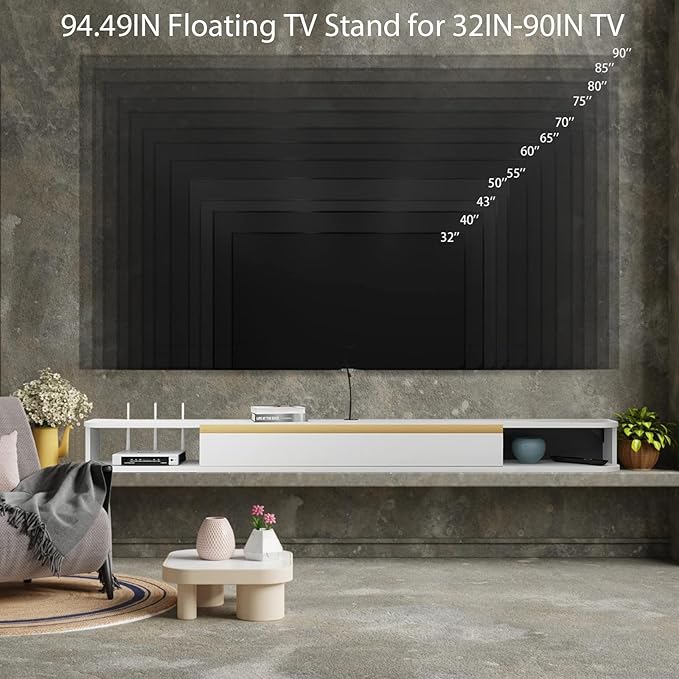 Floating TV Stand, Floating Shelves - Image 4