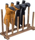 MyGift Rustic Burnt Brown Solid Wood Floor Standing Boot Holder Rack, Wooden by MyGiftHome