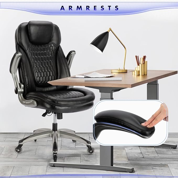 Executive Office Chair-Ergonomic Computer Desk Chair, High Back Leather Chair - Image 6