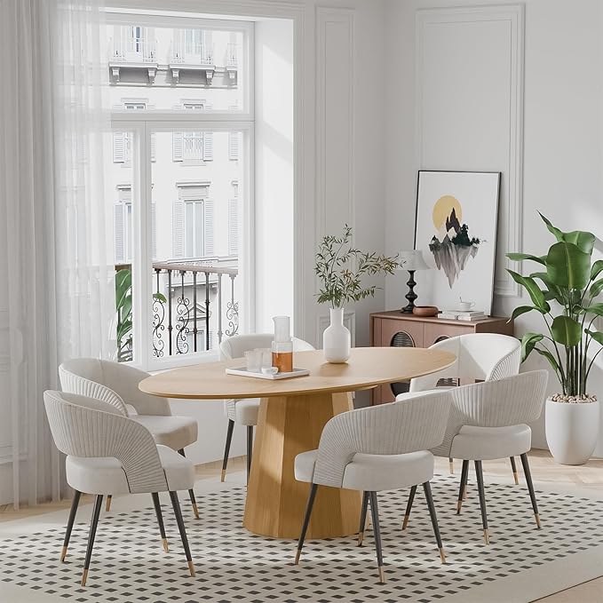 Casaphoria 67" Oval Dining Table, Modern Wood Kitchen Table - Image 9