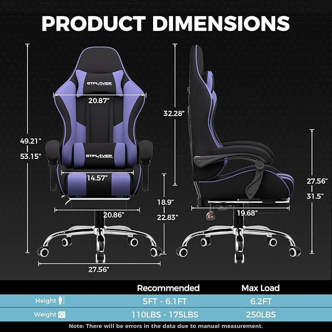 GTPLAYER Gaming Chair, Computer Chair - Image 3