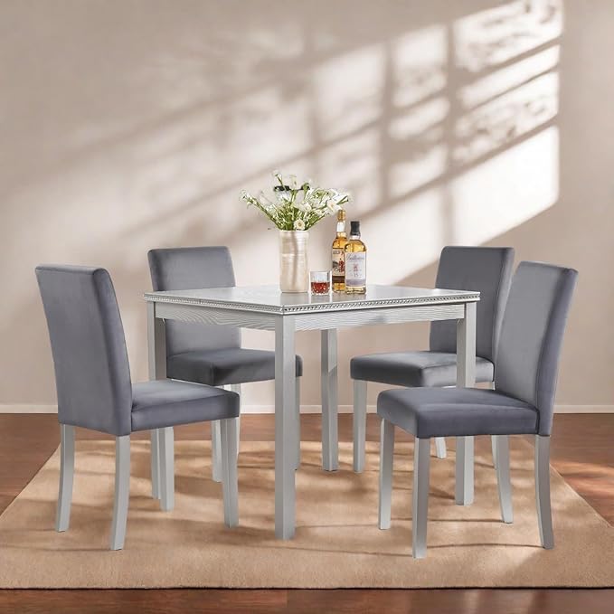 Dining Table Set for 4, 5-Piece Dining Room Table Set - Image 6