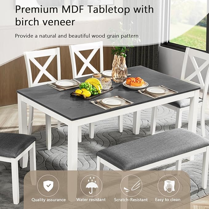 Ball & Cast 6 Piece Dining Table Set - Image 7