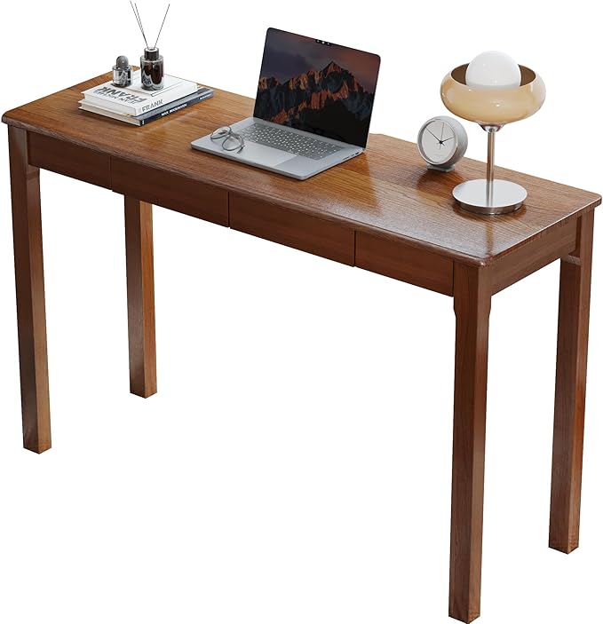 Solid Wood Desk with Drawers by ENPKLUTE