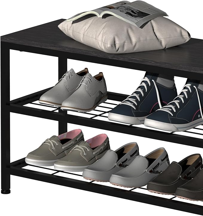 EXOTICA 3 Tier Entryway Bench Shoe Storage Bench - Image 5