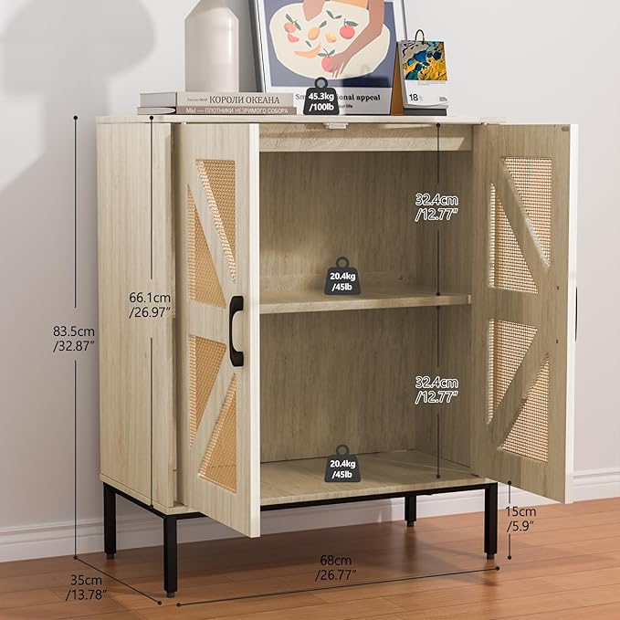Buffet Cabinet with Storage – Waterproof MDF Sideboard & Modern Credenza with - Image 2