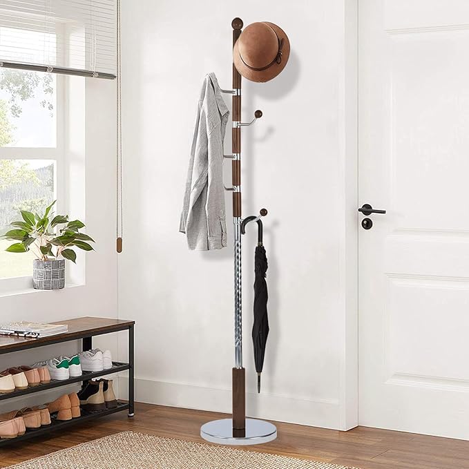 Wooden Coat Rack Freestanding, Vintage Coat Racks by VKETU