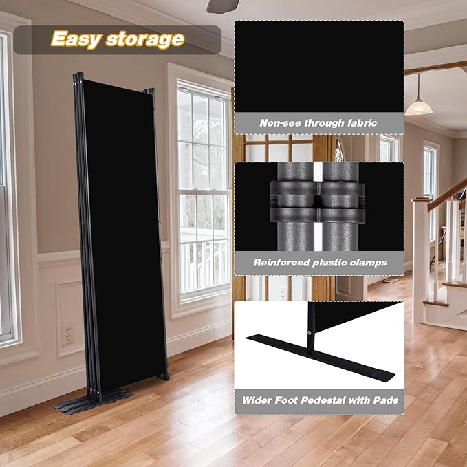 Room Divider, 4 Panel Folding Privacy Screens - Image 4
