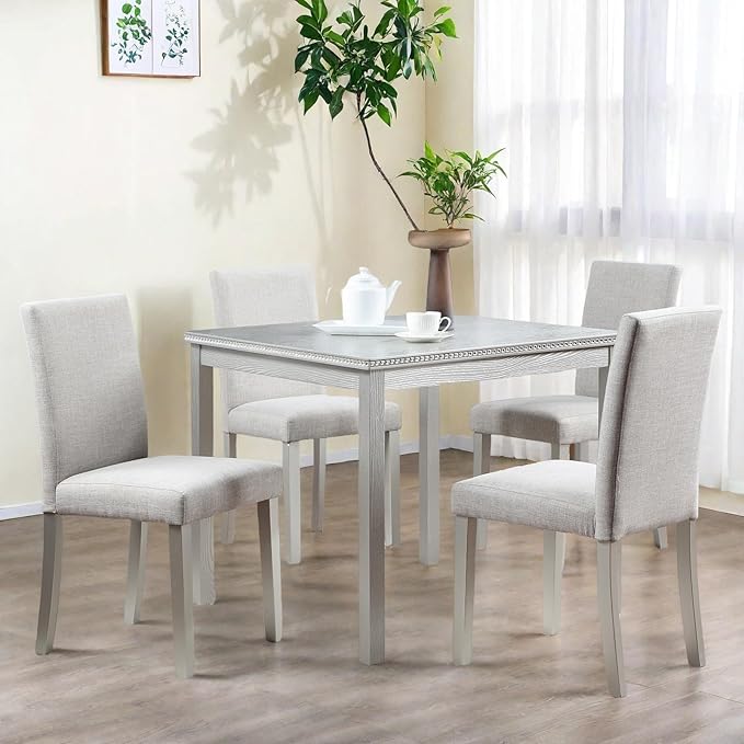 Dining Table Set for 4, 5-Piece Dining Room Table Set - Image 6
