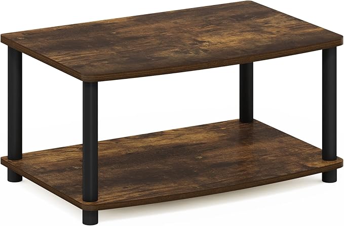 Furinno Turn-N-Tube 2-Tier TV Riser, Small Elevated No Tools TV Stand - Image 4