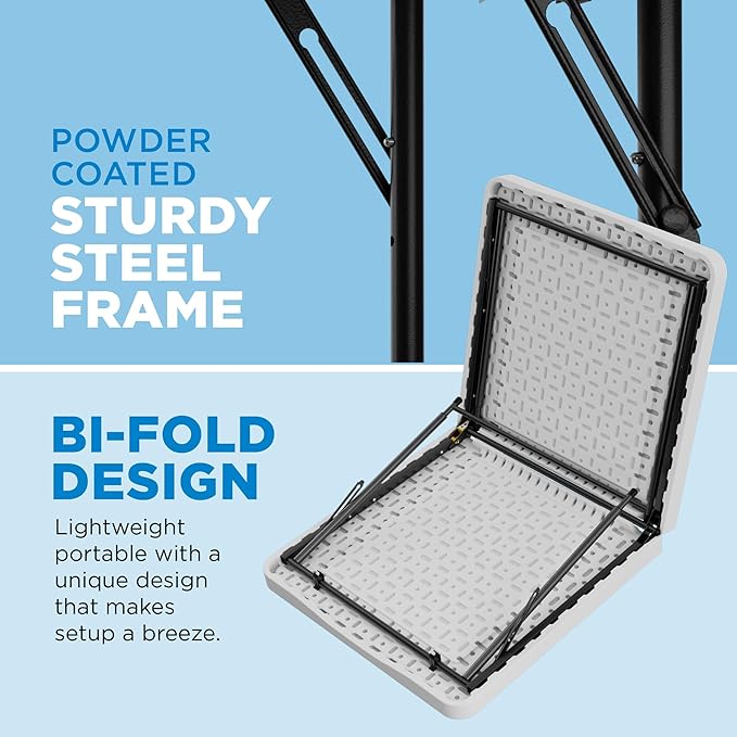 Sorfey Folding Table 4-Foot X 24 inch, Adjustable to 4 Heights - Image 5