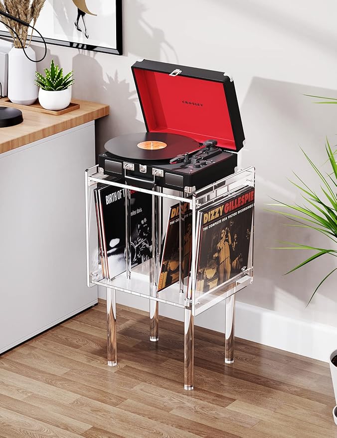 Acrylic Record Player Stand, - Image 8