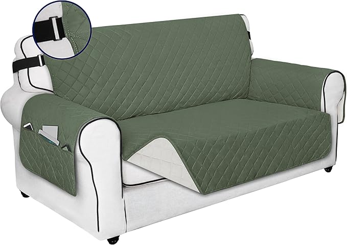 PureFit Reversible Sofa Cover Water Resistant Loveseat Couch Cover, Machine by PureFit