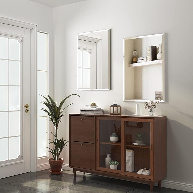 KOHROS Bathroom Mirror 36” x 24" Large Frameless Rectangle Bathroom Wall Mirror - Image 8