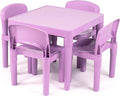 Humble Crew Kids Plastic Table and 4 Chairs Set, Toddler Playroom Activity by HumbleCrew