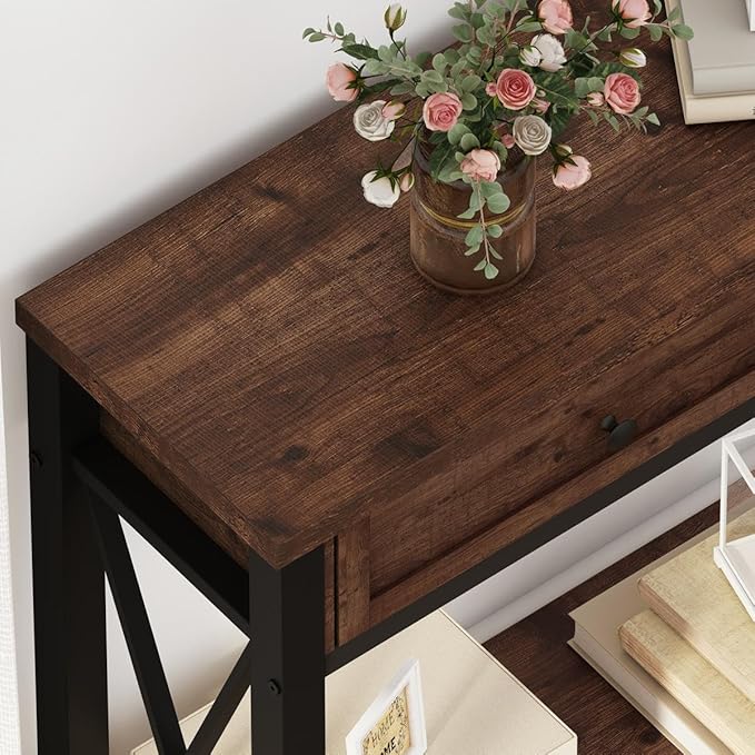 BON AUGURE Console Table with 2 Drawers, Entryway Tables with Storage, Sofa - Image 5