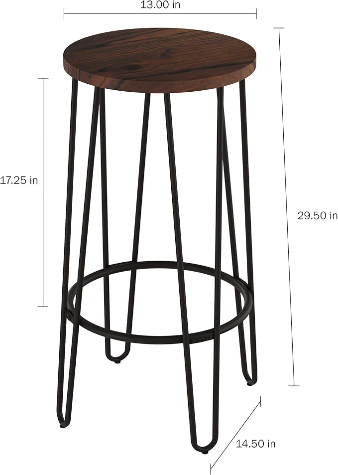 Lavish Home Set of 2 Counter-Height Bar Stools - Image 5