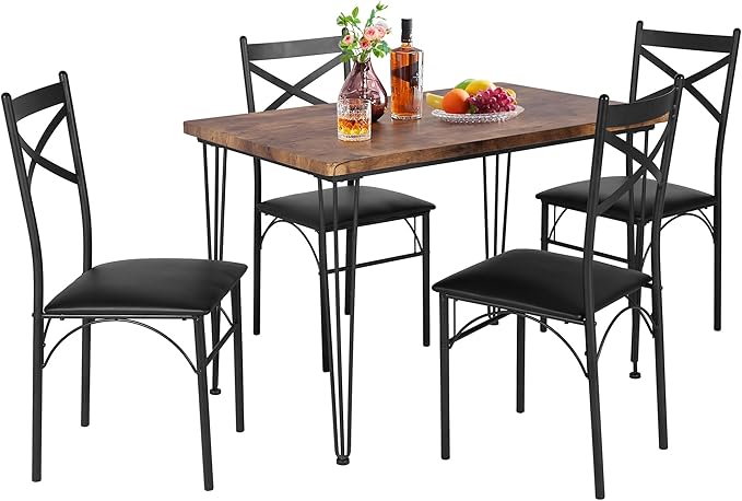 VECELO Kitchen Dining Room Table Set by VECELO