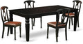 East West Furniture LGKE5-BLK-LC 5 Piece Dining Set Includes a Rectangle Dining by EastWestFurniture