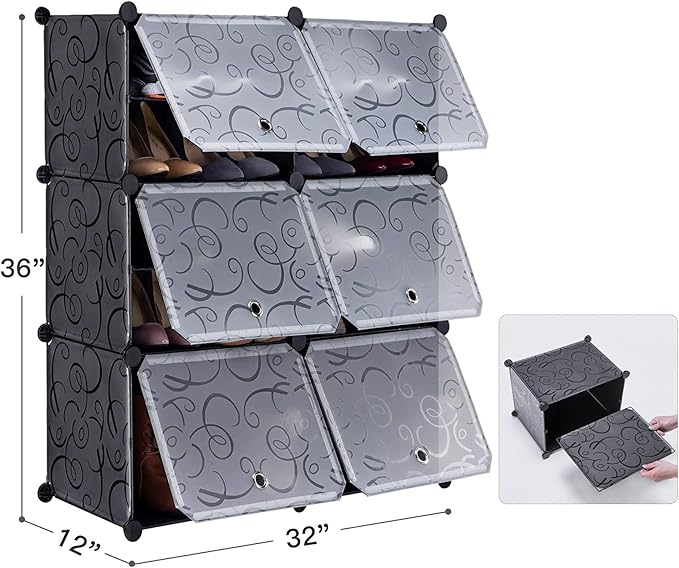 Shoe organizer Cabinet, 24 Pair shoe rack organizer closet, DIY Narrow Standing - Image 2