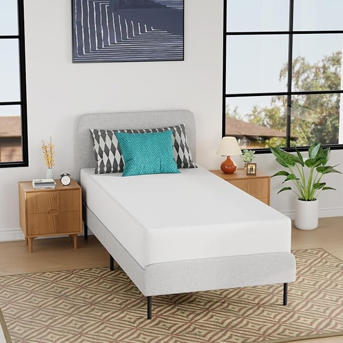 FDW | 10 Inch Twin XL Mattress | Medium Firm | Gel Memory Foam Mattress | White by FDW