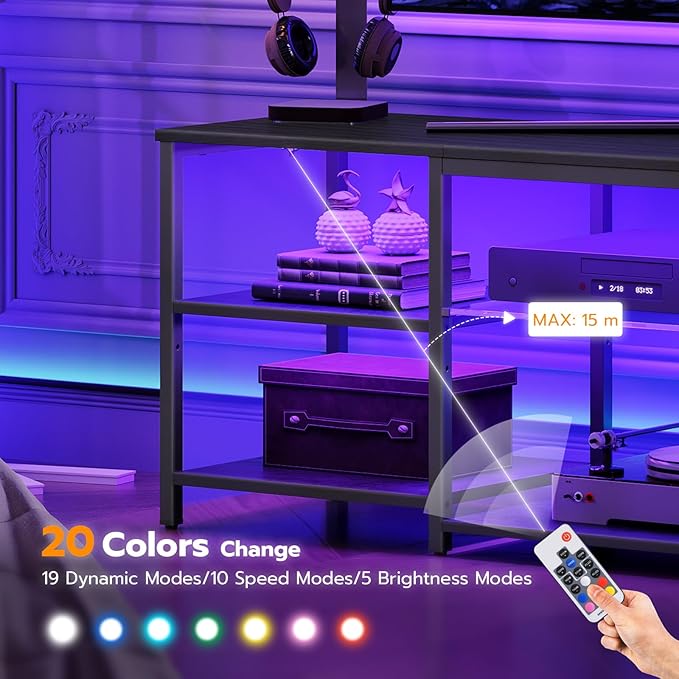 HOOBRO LED TV Stand for 65 Inch TVs - Image 6