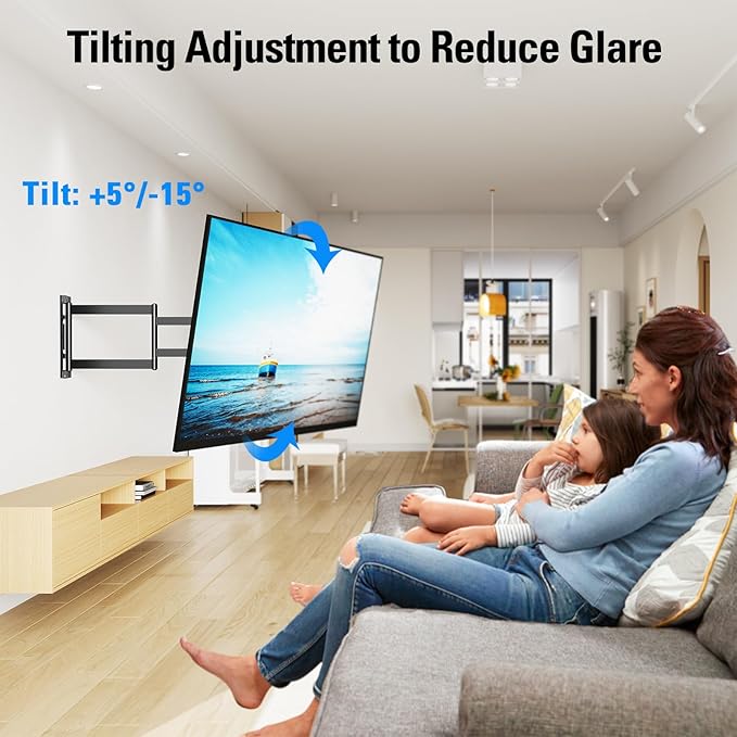 MOUNTUP Long Arm TV Wall Mount for Most 26-65 Inch TVs, Corner TV Mounts - Image 8