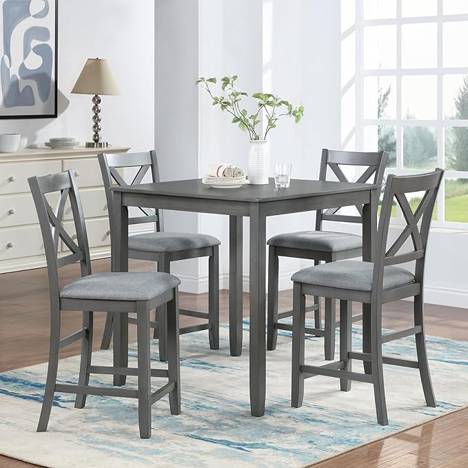 KEIKI 5-Piece Counter Height Dining Table Set by Unknown