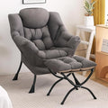 Lazy Chair with Ottoman, Modern Accent Chair Contemporary Lounge Leisure Sofa by SESHINELL