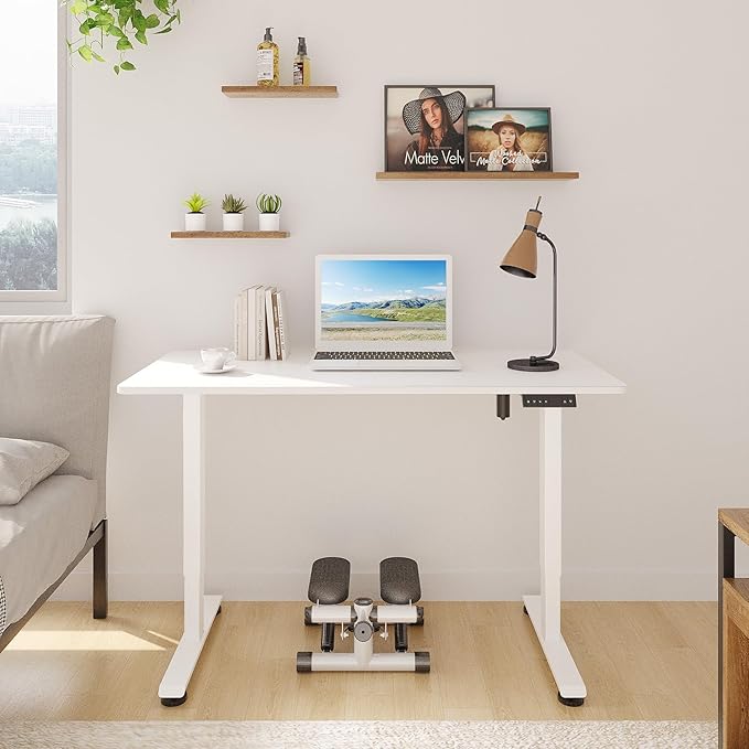 Veken 47.2 Inch Electric Standing Desk, Height Adjustable Sit Stand Up - Image 2