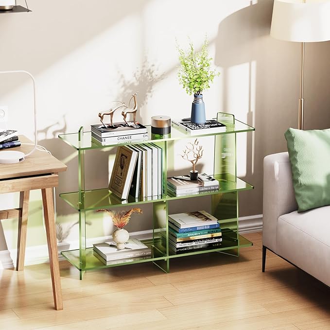 Acrylic Bookshelf, Small 3 Tier Open Bookcase - Image 7