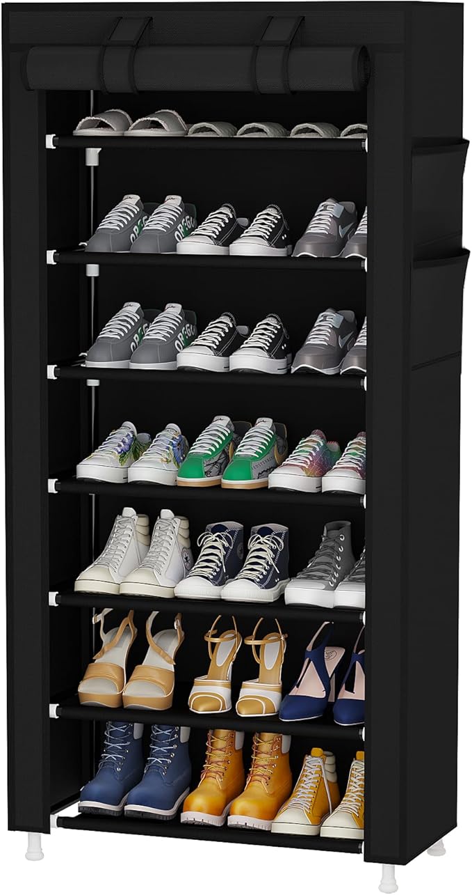 Calmootey 7 Tier Shoe Rack Organizer, Portable Shoe Shelf by Calmootey
