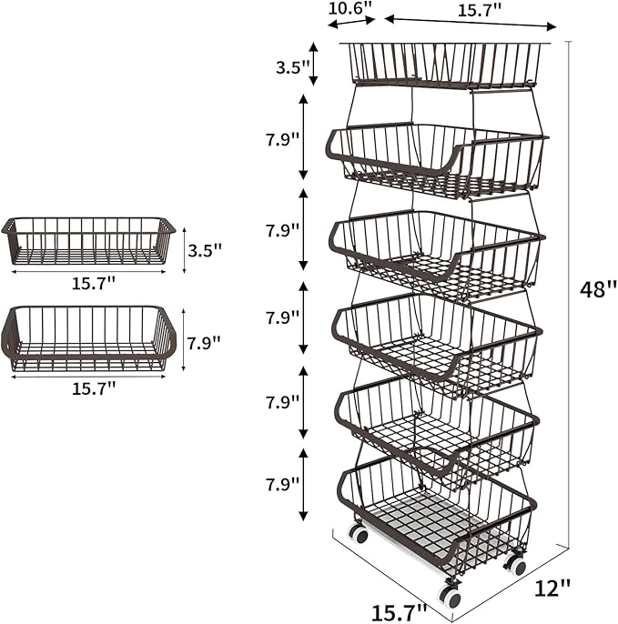 Fruit Vegetable Storage Basket for Kitchen - Image 6