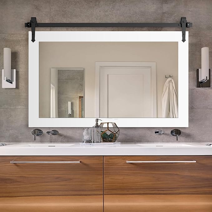 Farmhouse Barn Door Mirror - Image 5
