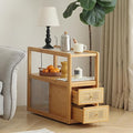 Rattan Nightstand Side Table by Furlide