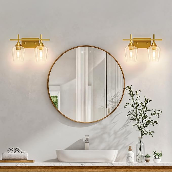 VONLUCE Bathroom Vanity Light, 2 Light Bathroom Light Fixture Over Mirror - Image 3