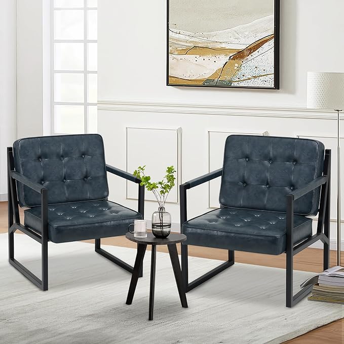 COLAMY Accent Chairs Set of 2, Modern Accent Arm Chairs by COLAMYINC