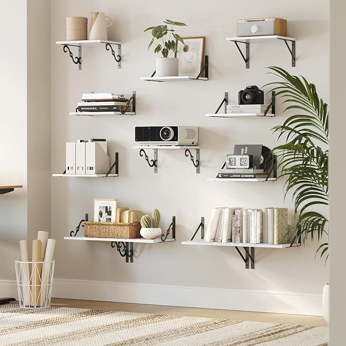 DINZI LVJ Deep Floating Shelves, Wide Display Shelf Wall Mounted - Image 9