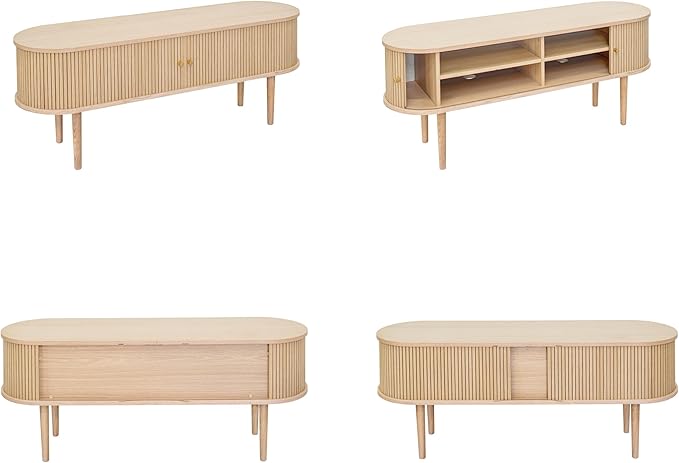 WERMO 55'' TV Stand with Storage and Shelves - Image 9