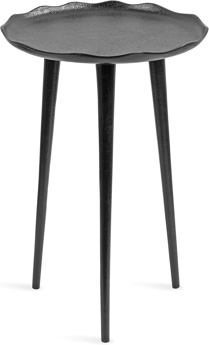 Kate and Laurel Alessia Modern Round Metal Side Table; 15 x 15 x 22; Black; by KateandLaurel