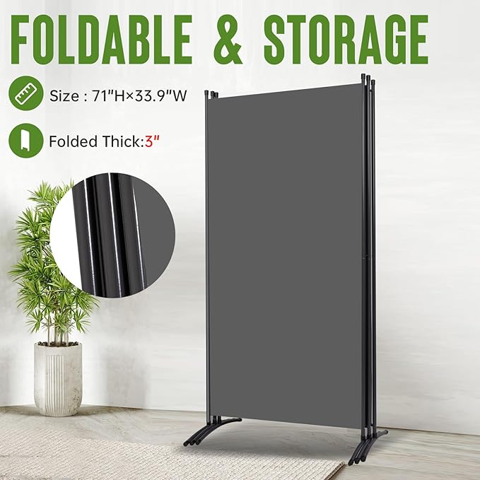 JVVMNJLK Indoor Room Divider, Portable Office Divider, Room Divider Wall Screen - Image 4