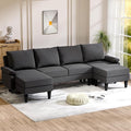 U Shaped Sectional Couch, Convertible Modular Sectional Sofa by FONTOI