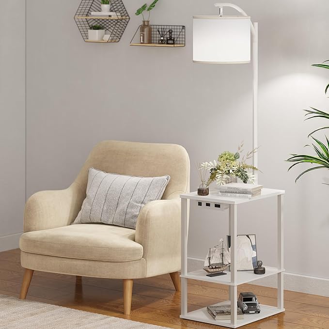 SUNMORY Floor Lamp with Table, End Table - Image 9