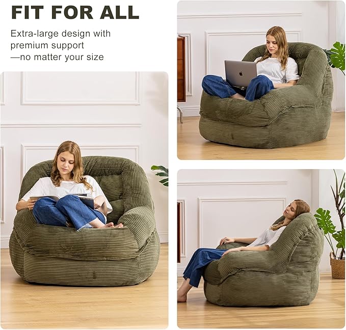 Giant Bean Bag Chair with Armrests - Image 5