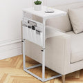 Vagusicc C Shaped End Table, Adjustable Height Small Couch Side Table by Vagusicc